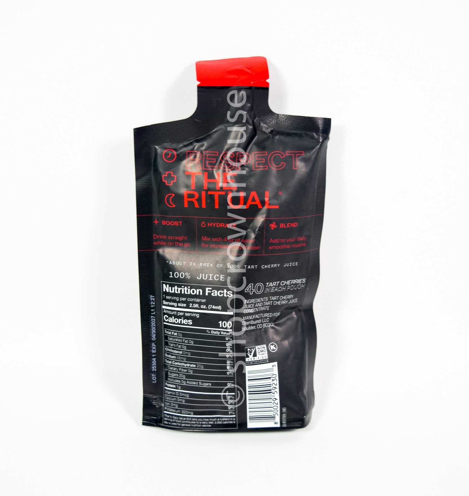 5 Cheribundi 2.5oz Pure Concentrate TART CHERRY Juice pouch 04/30/2027 Kosher