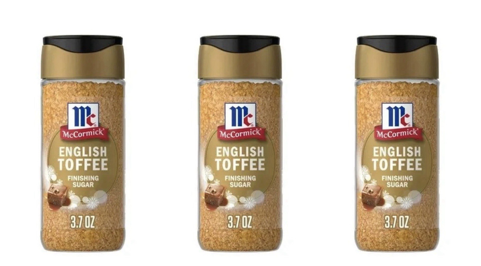 McCormick English Toffee Finishing Sugar 3.81 Oz Exp 6/2026 Lot Of 3