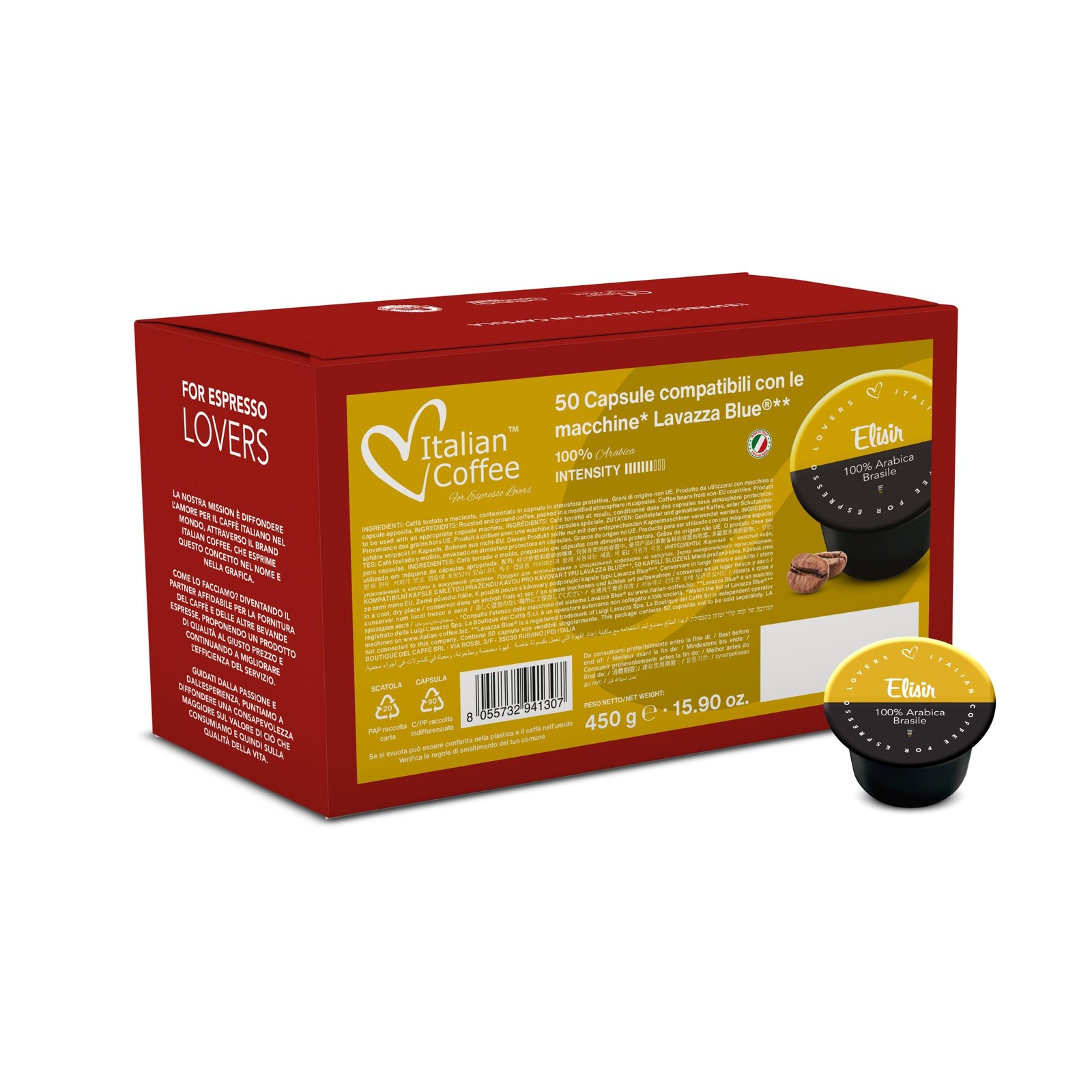 capsules compatible with Lavazza BLUE and Lavazza Expert machines (Elisir, 1 …