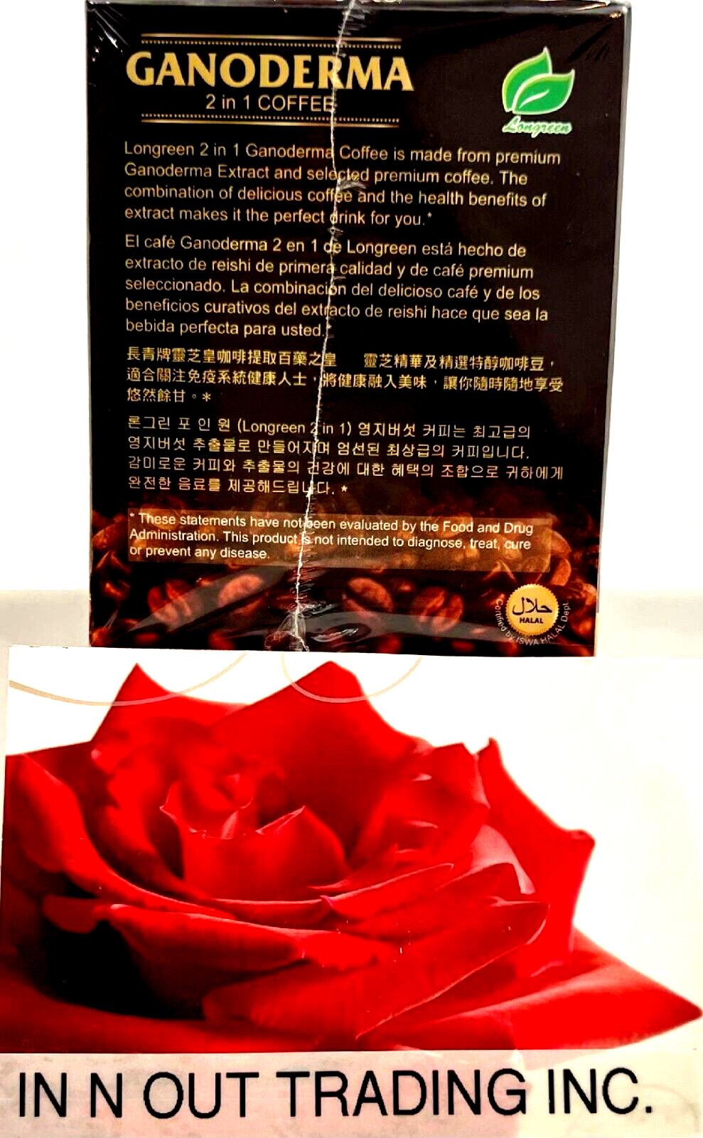 Longreen Coffee King 2-In-1 Ganoderma+ Mushrooms+ Reishi 30 Sachets~ Made In USA
