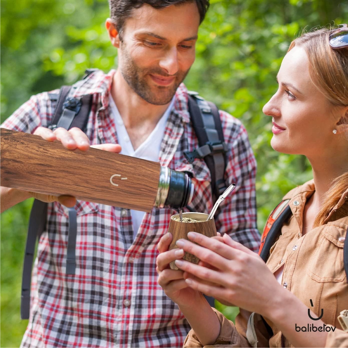 Complete Yerba Mate Set Modern Mate Gourd Thermal Flask Bombilla & Cleaning