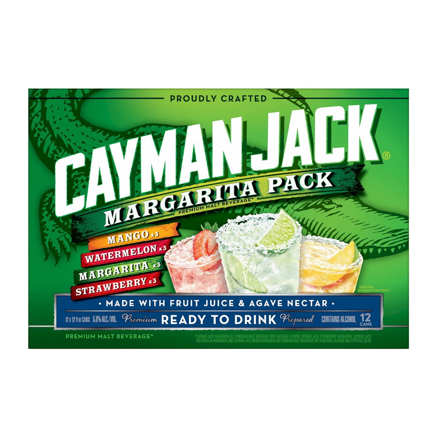 Cayman Jack Margarita Variety Pack 12oz Cans 12 Pack Ready To Drink