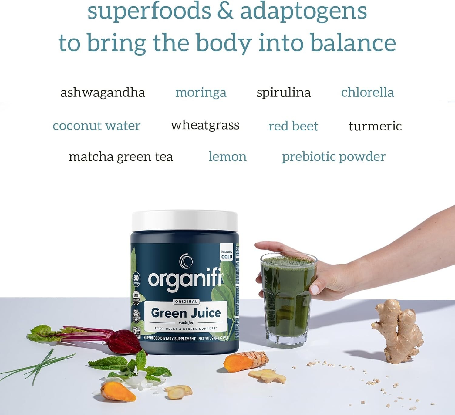 Organic Green Juice Powder – 30-Day Supply for Weight Loss & Fitness Boost