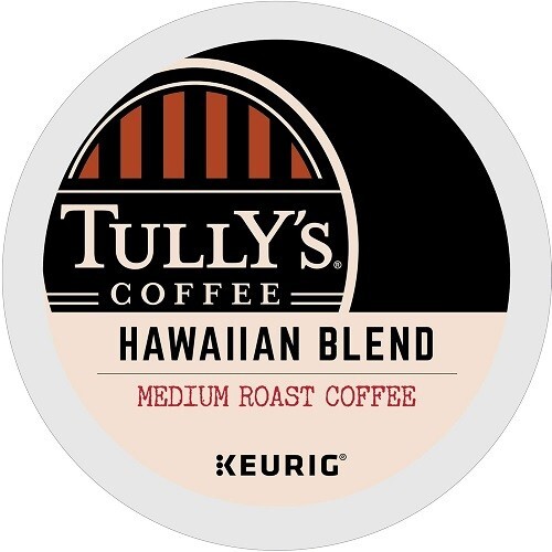 Tully’s Coffee Hawaiian Blend, Keurig K-Cup Pods, Dark Roast Coffee, 96 Count