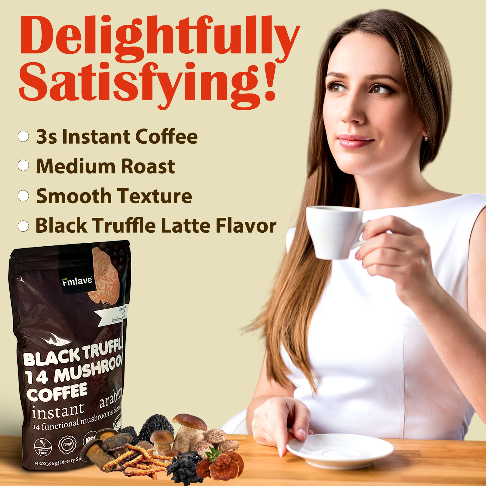 2 Pack Organic Mushroom Coffee 100% Authentic USA FREE SHIPPING 396g per pack US