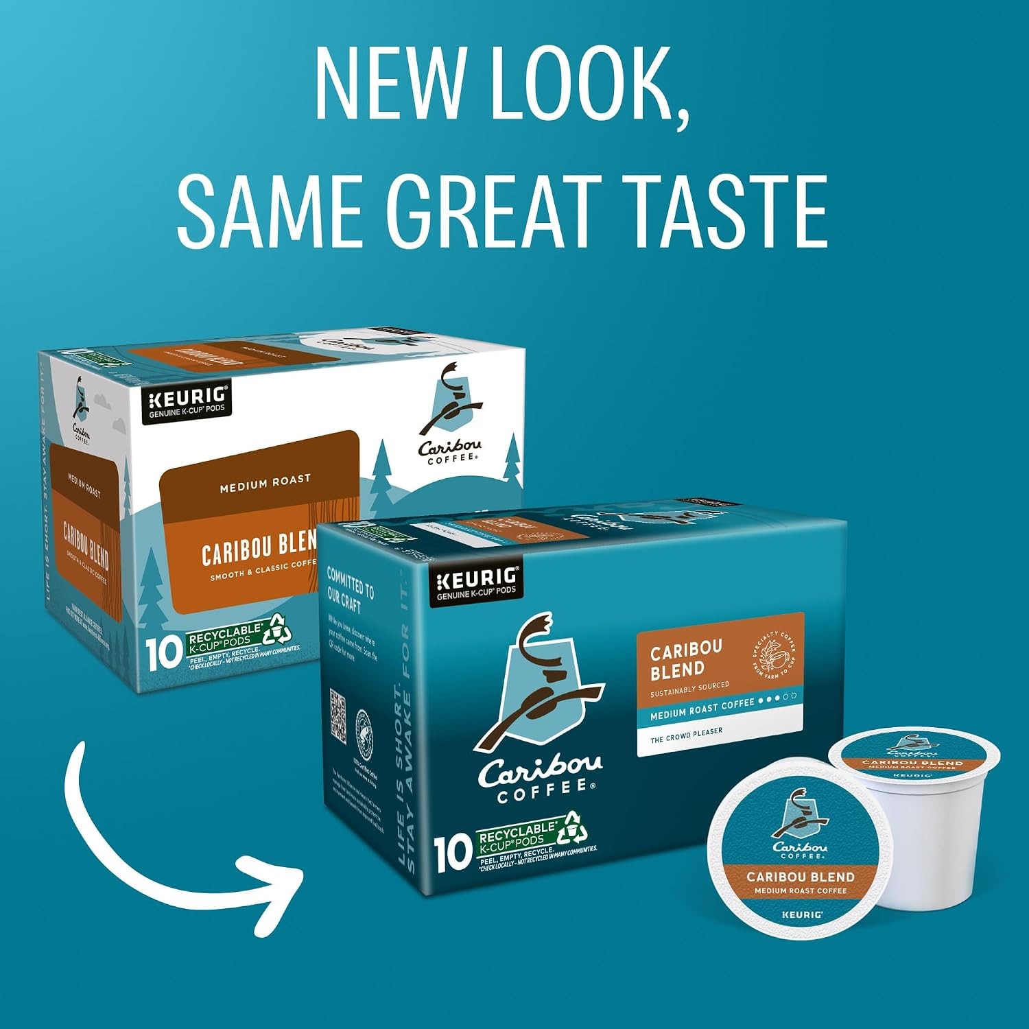 Caribou Blend Keurig Single-Serve K-Cup Pod, Medium Roast Coffee, 60 Count (6