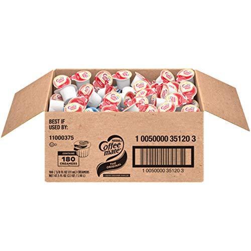 Nestle Coffee mate Coffee Creamer Liquid Creamer Singles, Original, 180 Count