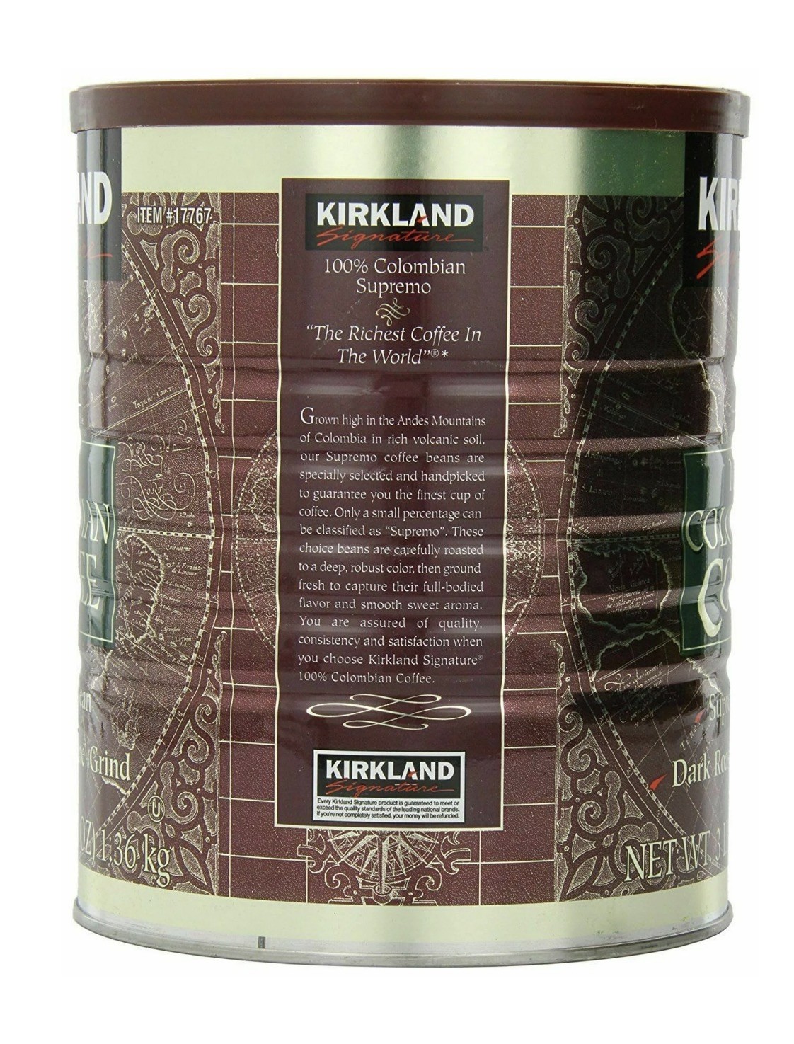 2 Packs Kirkland Signature 100% Colombian Coffee 3 LB Each