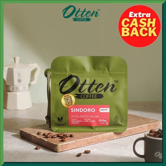 Arabica Coffee Java Sindoro Natural Process 200g – Otten Coffee – Coarse Premium