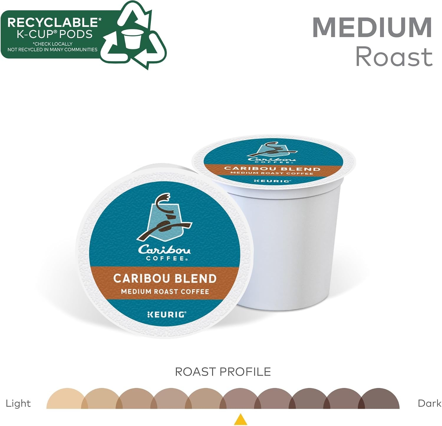 Caribou Blend Keurig Single-Serve K-Cup Pod, Medium Roast Coffee, 60 Count (6