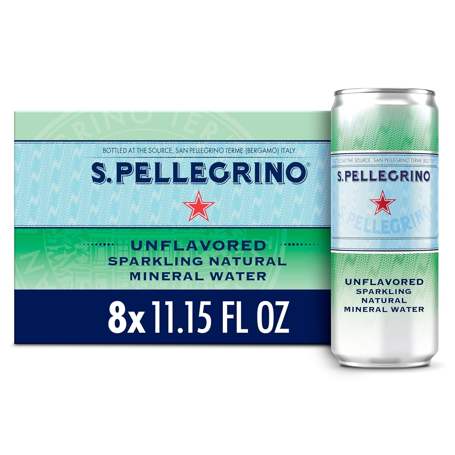 S.Pellegrino Sparkling Natural Mineral Water 11.15 Fl Oz 8 Pack Water Beverage