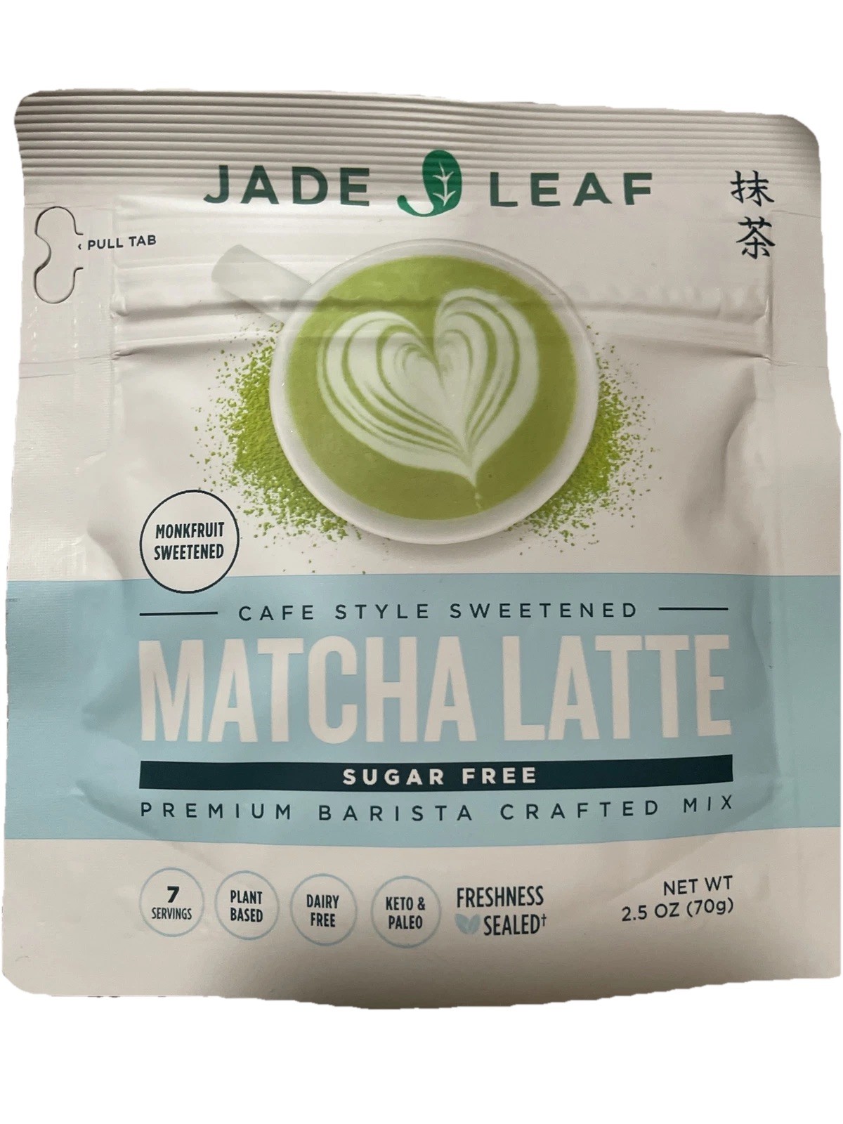 Jade Leaf Sugar Free Organic Matcha Latte Mix Cafe Style Sweetened Blend 2.5 Oz