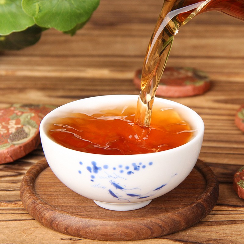 500g Coffee Pu Erh Yunnan Menghai Pu’er Tea Strong Aroma Ripe Tea Small Tea Cake