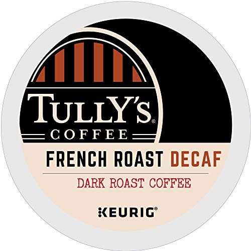 Tully’s Coffee French Roast Decaf, Keurig Single-Serve K-Cup Pods, Dark…