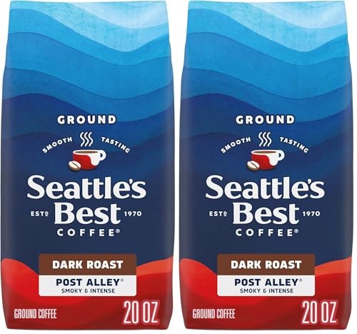 Seattle’s Best Post Alley Dark Roast Ground Coffee, 40 Ounce (20 Ounce x 2 Bags)