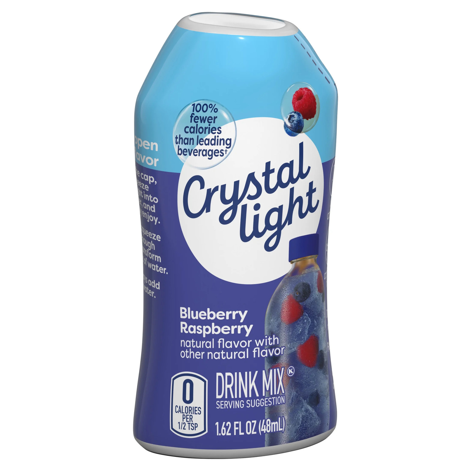 (6 Pack) Liquid Blueberry Raspberry Naturally Flavored Drink Mix, 1.62 Fl Oz Bo