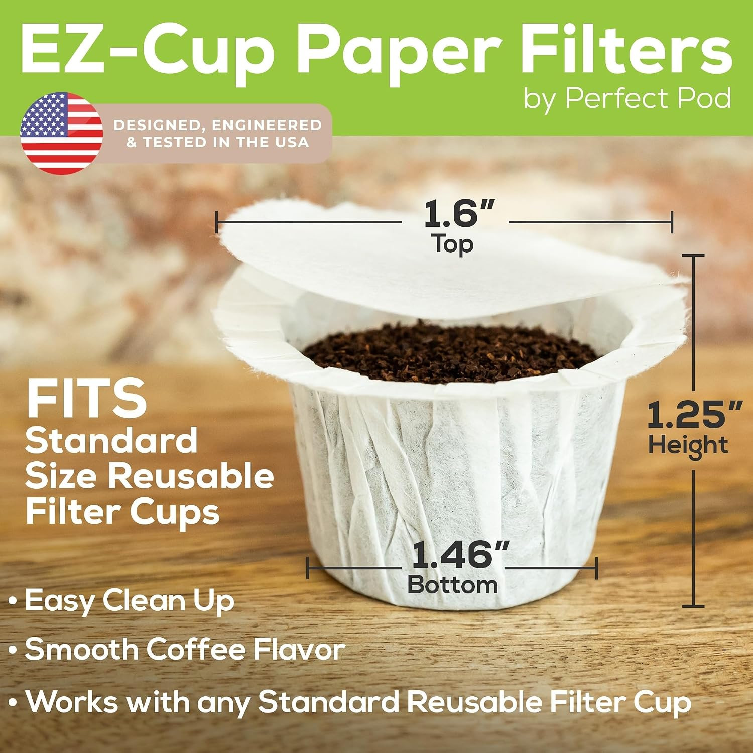 200 Count Paper Coffee Pod Filters with Lids for Reusable K-Cup Pods