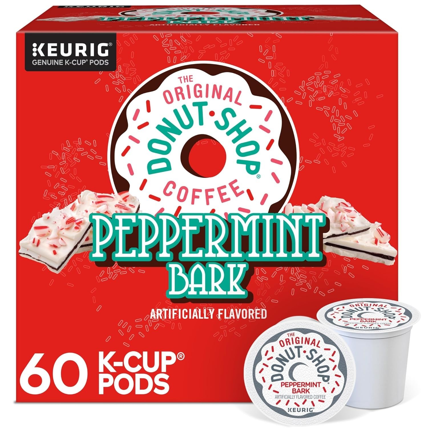 60 Peppermint Bark K-Cups – Indulge in Delightful Light Roast Coffee Anytime!
