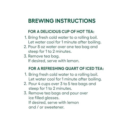 Organic Green Tea Bags 40 Count Kosher Gluten Free Dairy Free High Caffeine