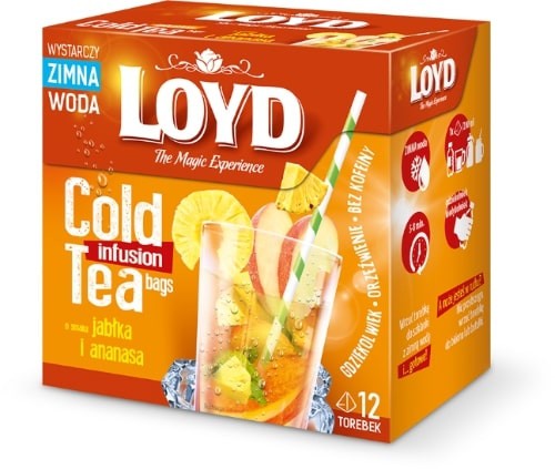 4 LOYD Cold Infusion Fruit Tea Apple & Pineapple Flavor Boxes 30g 1.05oz