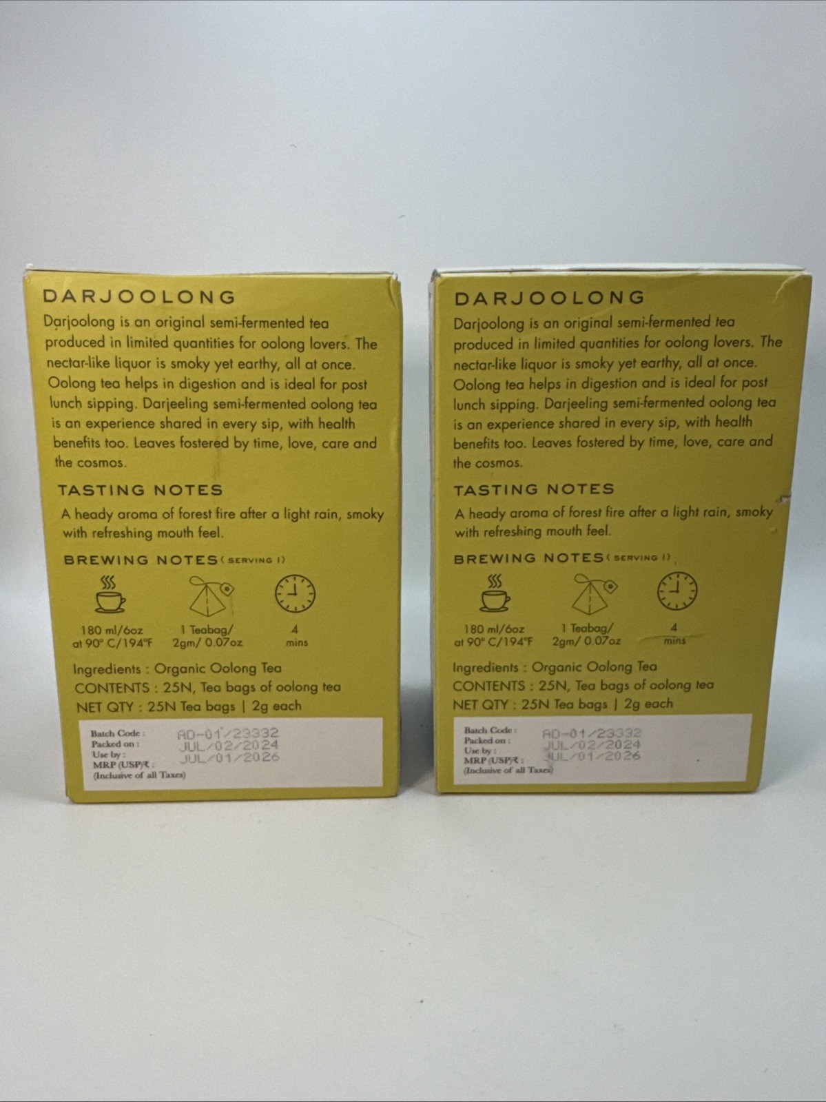 2x Makaibari Tea Treasures Darjoolong Tea USDA Certified 100 Grams Total 07/2026