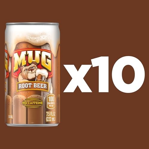 Mug Root Beer Soda, 7.5 Ounce Mini Cans, 10 Pack Fl Oz (Pack of 10)