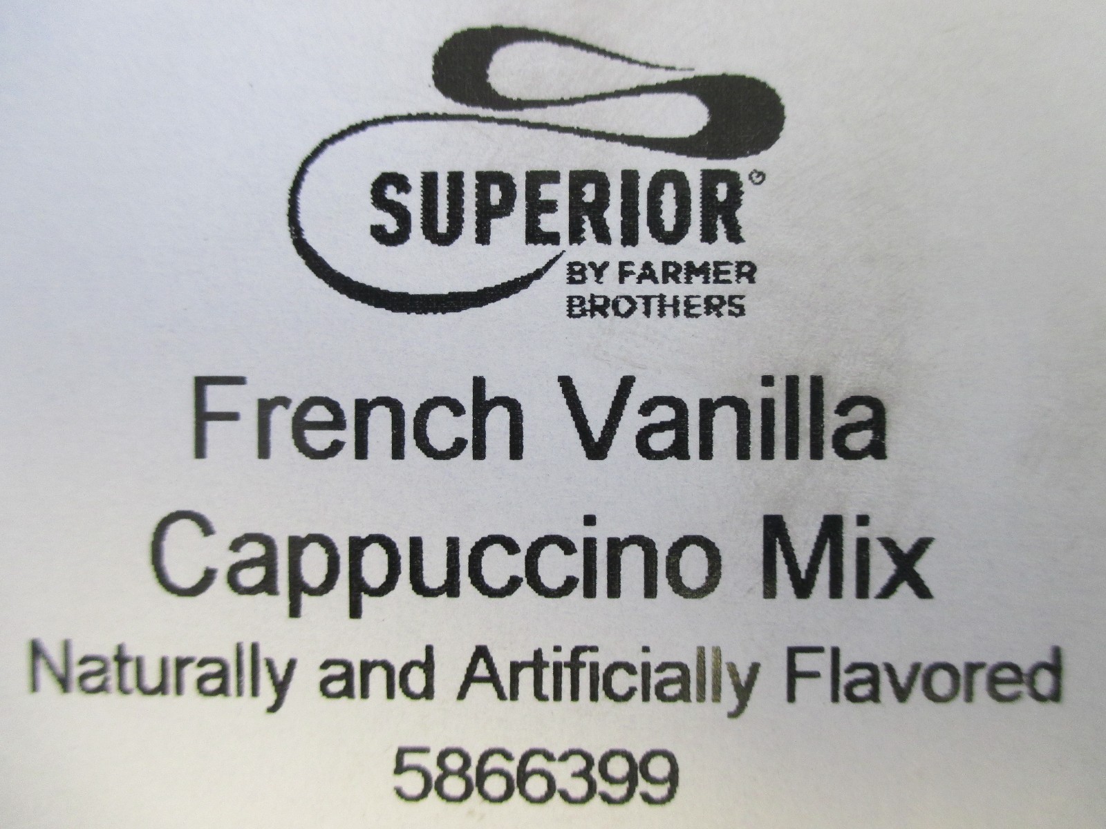 SUPERIOR CAPPUCCINO FRENCH VANILLA 4 – 2 LB BAGS POWDER MIX