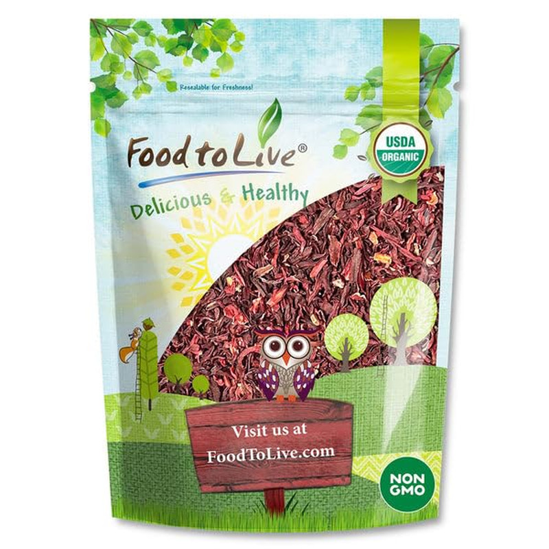 Organic Hibiscus Flowers, 8 Ounces – Cut and Sifted Loose Leaf Tea, Sourced from