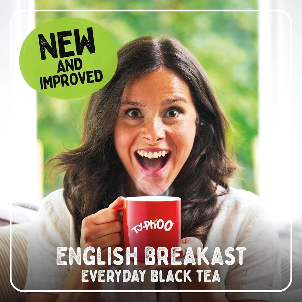 Typhoo Tea 1100 Tea Bags Bulk Catering Pack 2.5kg British Blended Cup Of Tea