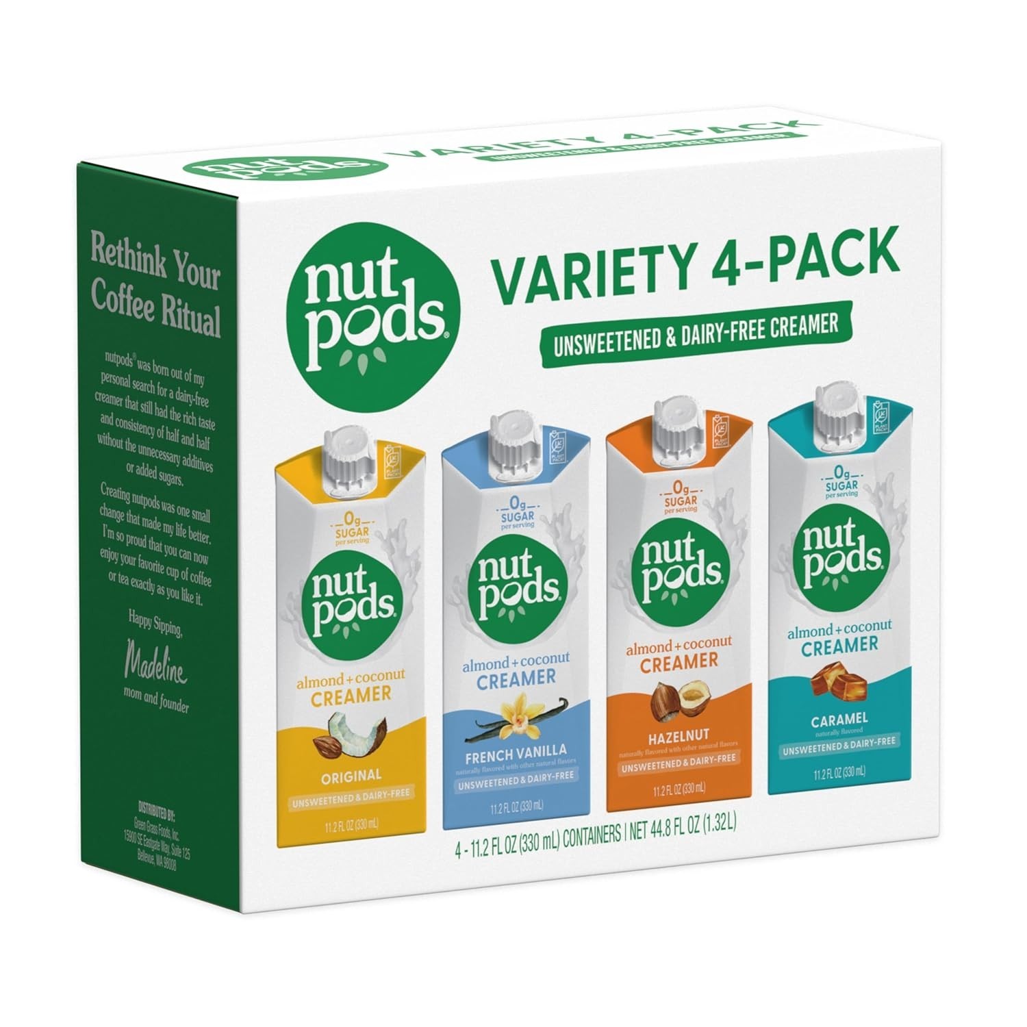 Variety Pack Coffee Creamer – Unsweetened Non Dairy Creamer – Original, French