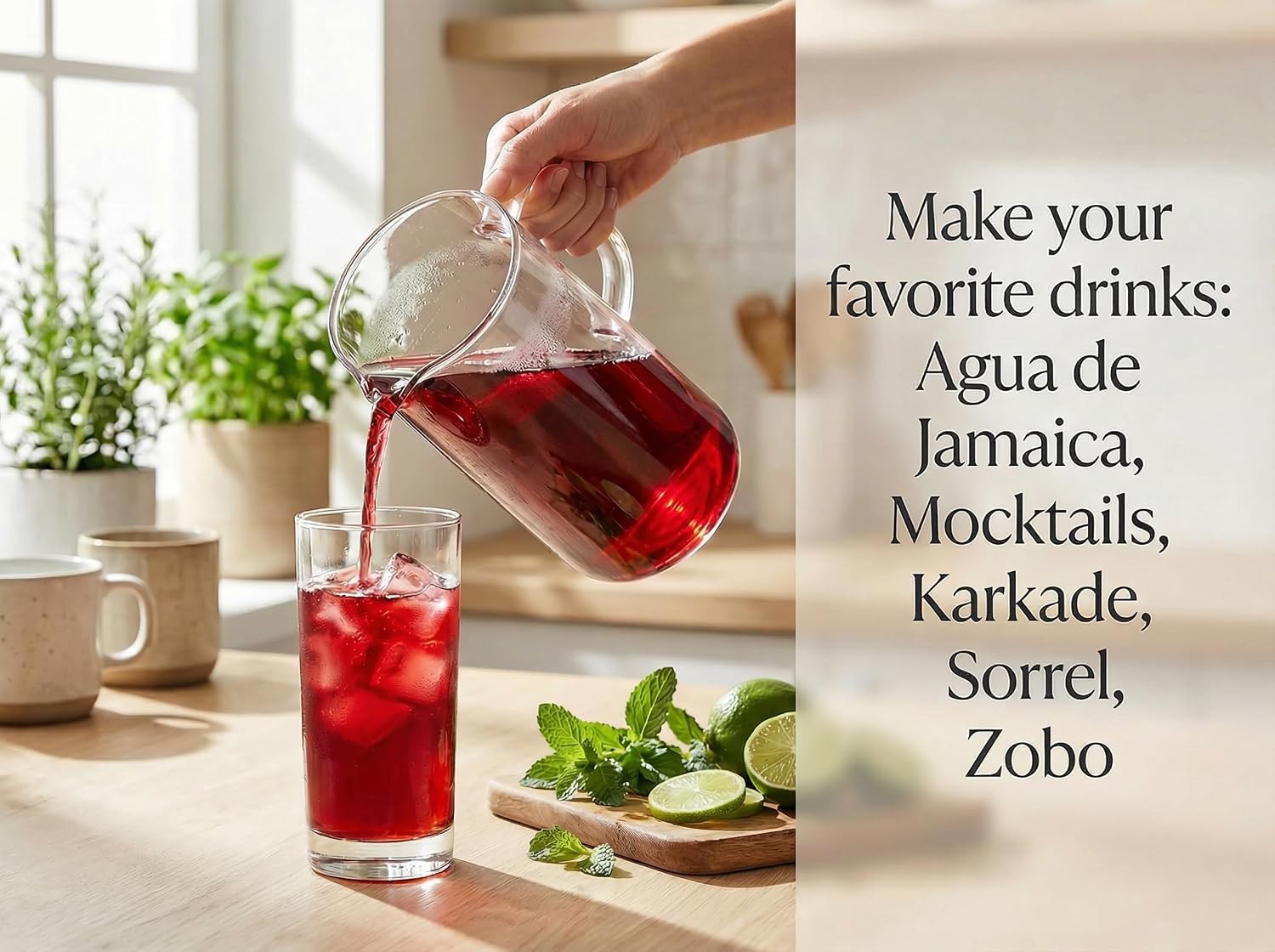 Zeeza Hibiscus Tea, 1LB, Organic Hibiscus Flowers from Egypt – Cut & Sifted –