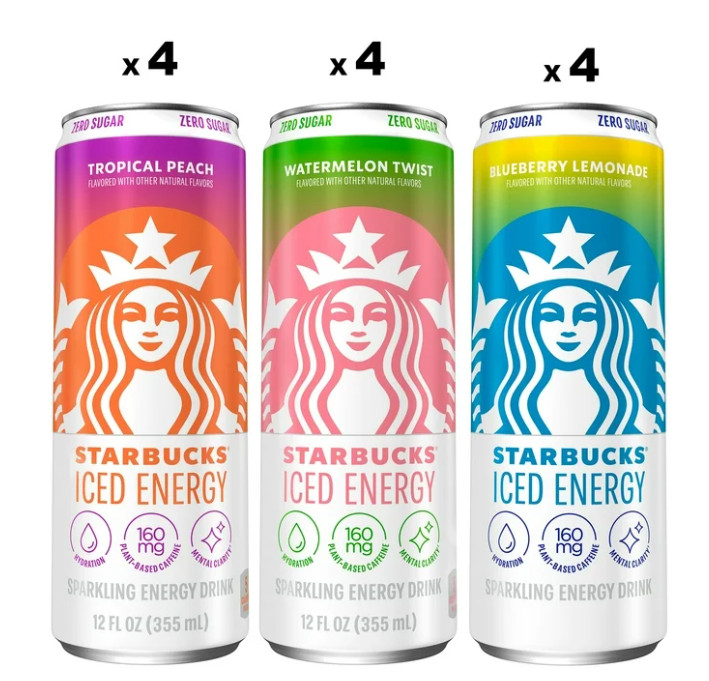 Starbucks Iced Energy 3-Flavor Variety Pack, 12 fl oz, 12-Pack