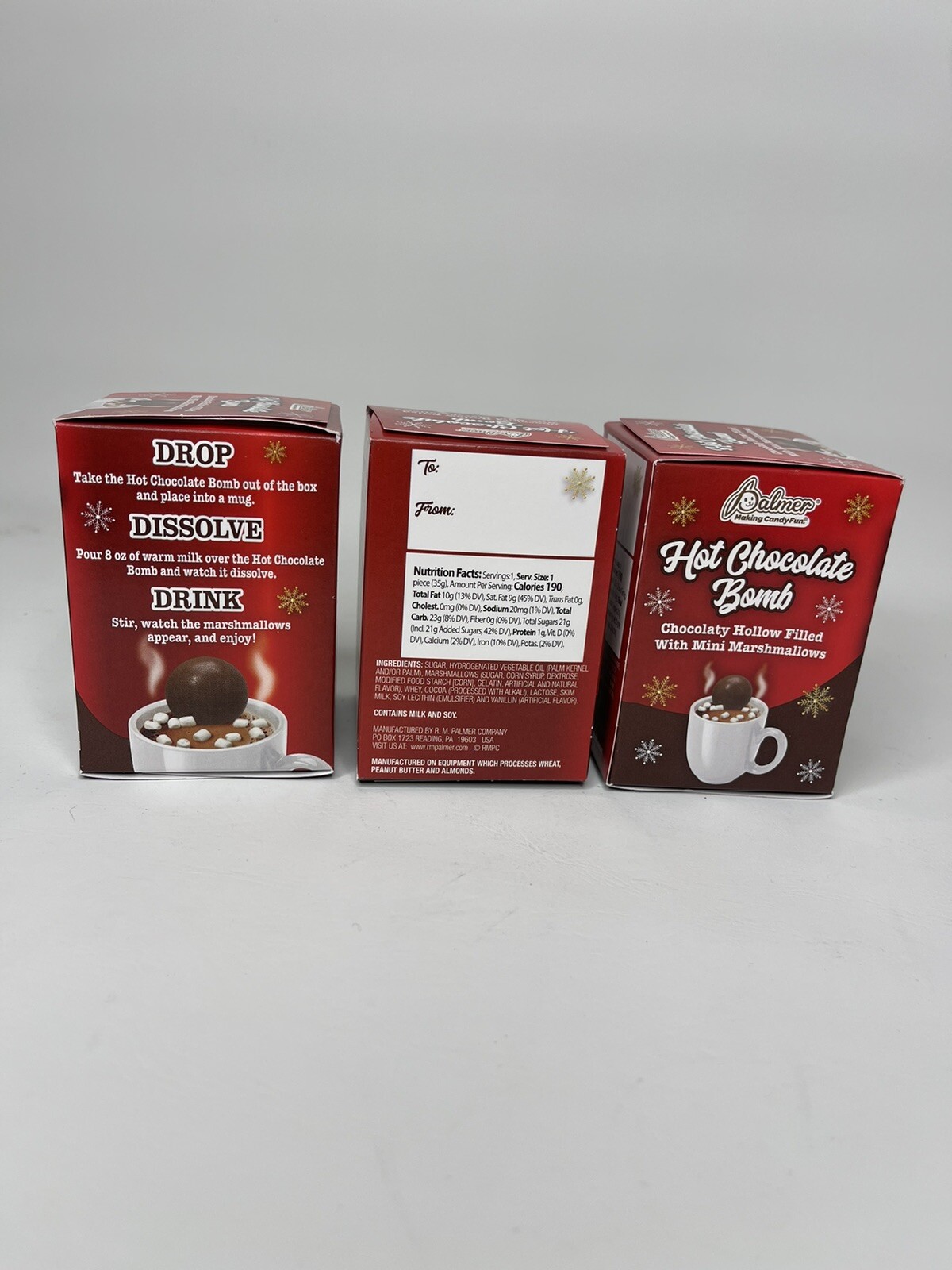Hot Chocolate Bombs – Palmer Chocolate Balls With Mini Marshmallows Inside – 4Pc