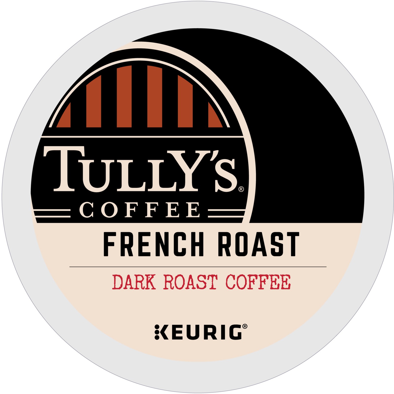 Tully’s Coffee, French Roast, Keurig K-Cup Pods, Dark Roast, 48 Count