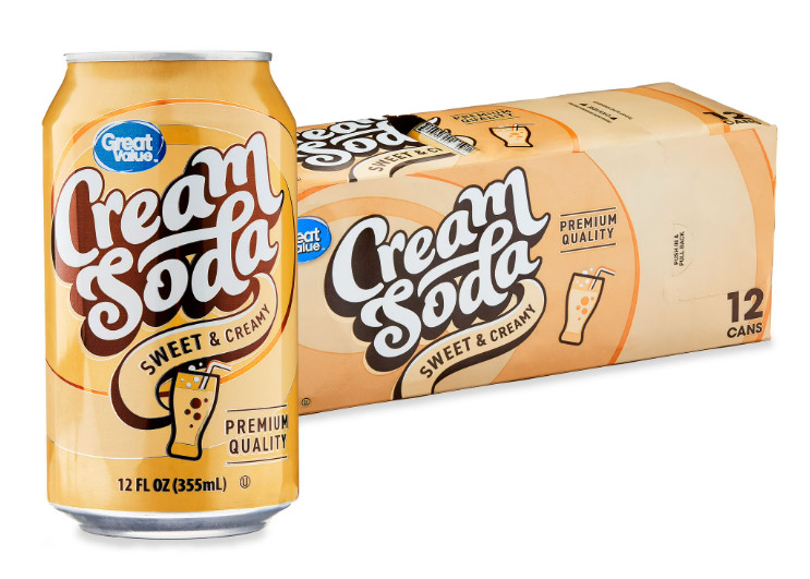 Great Value Cream Soda Pop, 12 fl oz, 12 Pack Cans