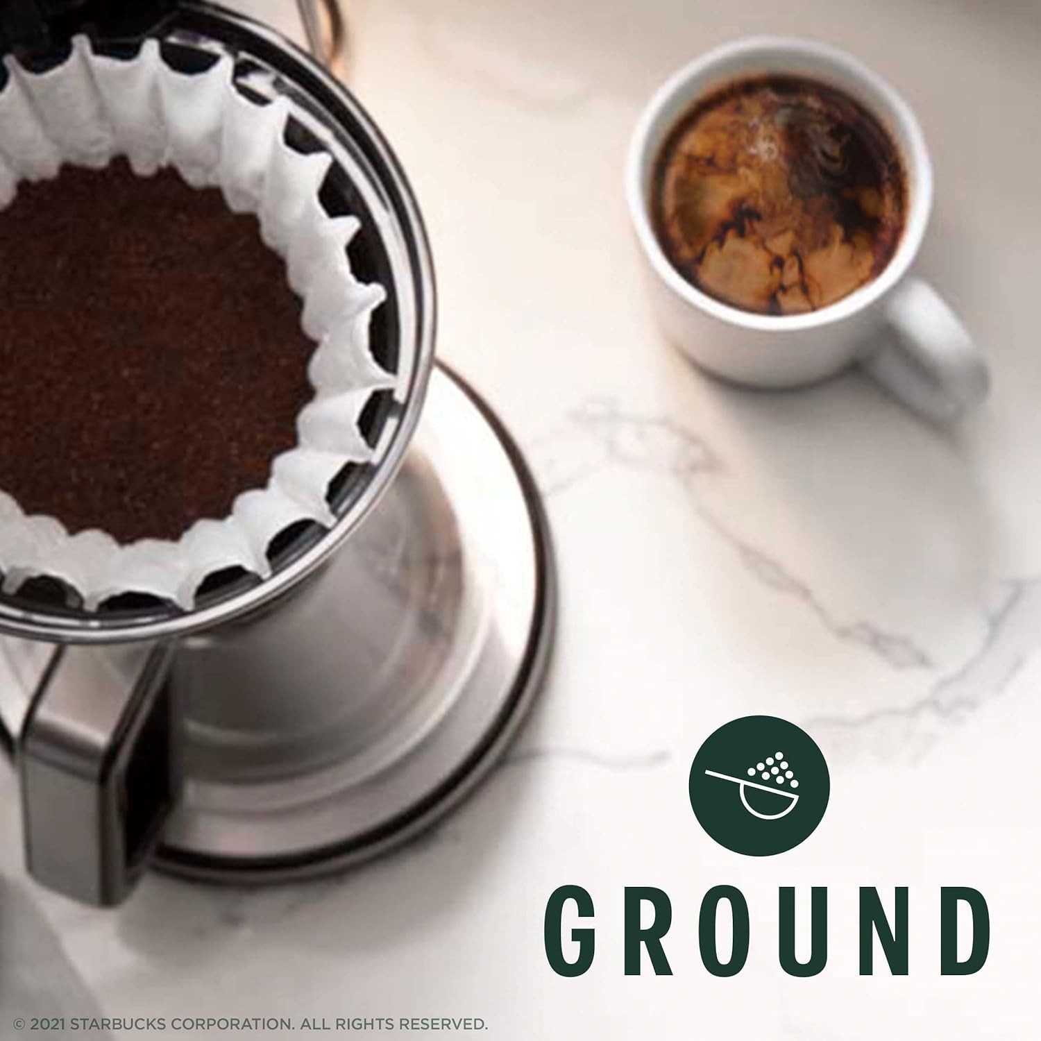 Starbucks Ground Coffee, Dark Roast Hot or Iced Coffee, Italian Roast, Six 12 oz