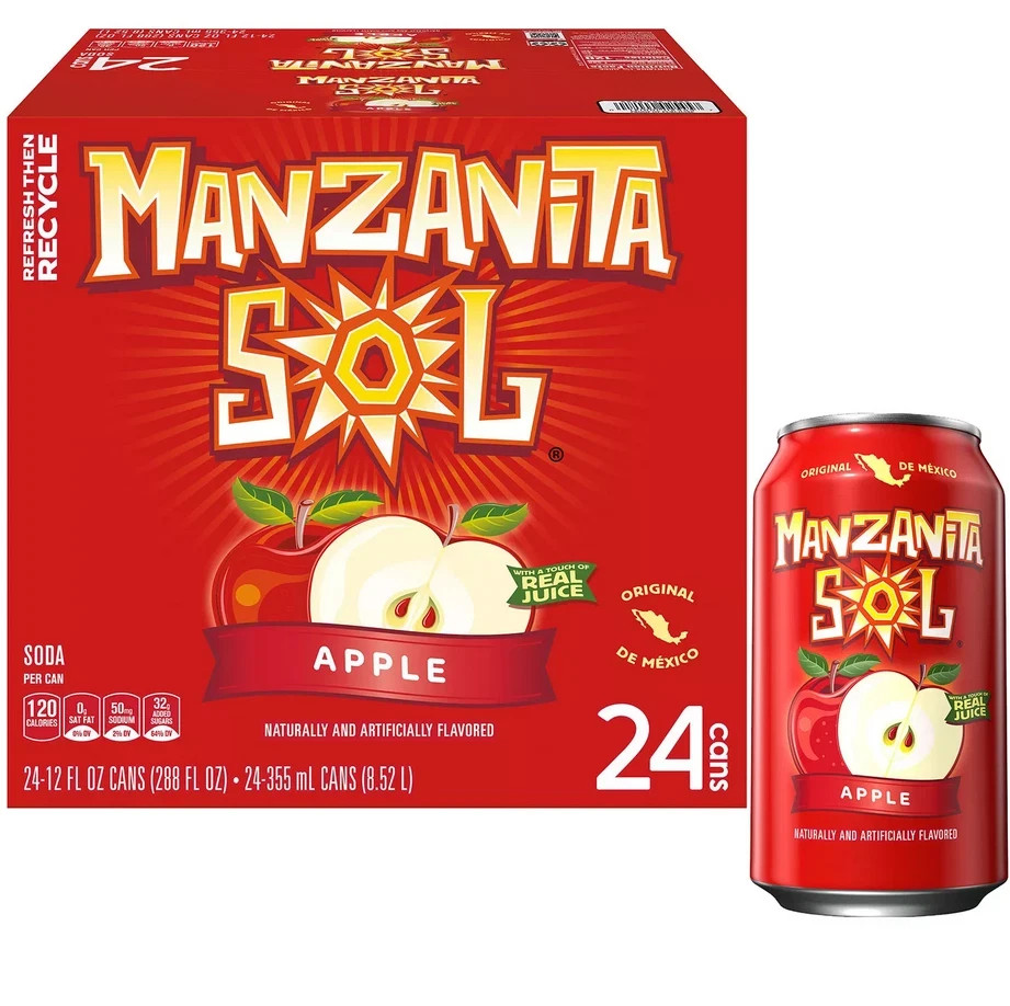 Manzanita Sol Soda Apple 12 fl. oz., 24 pk.