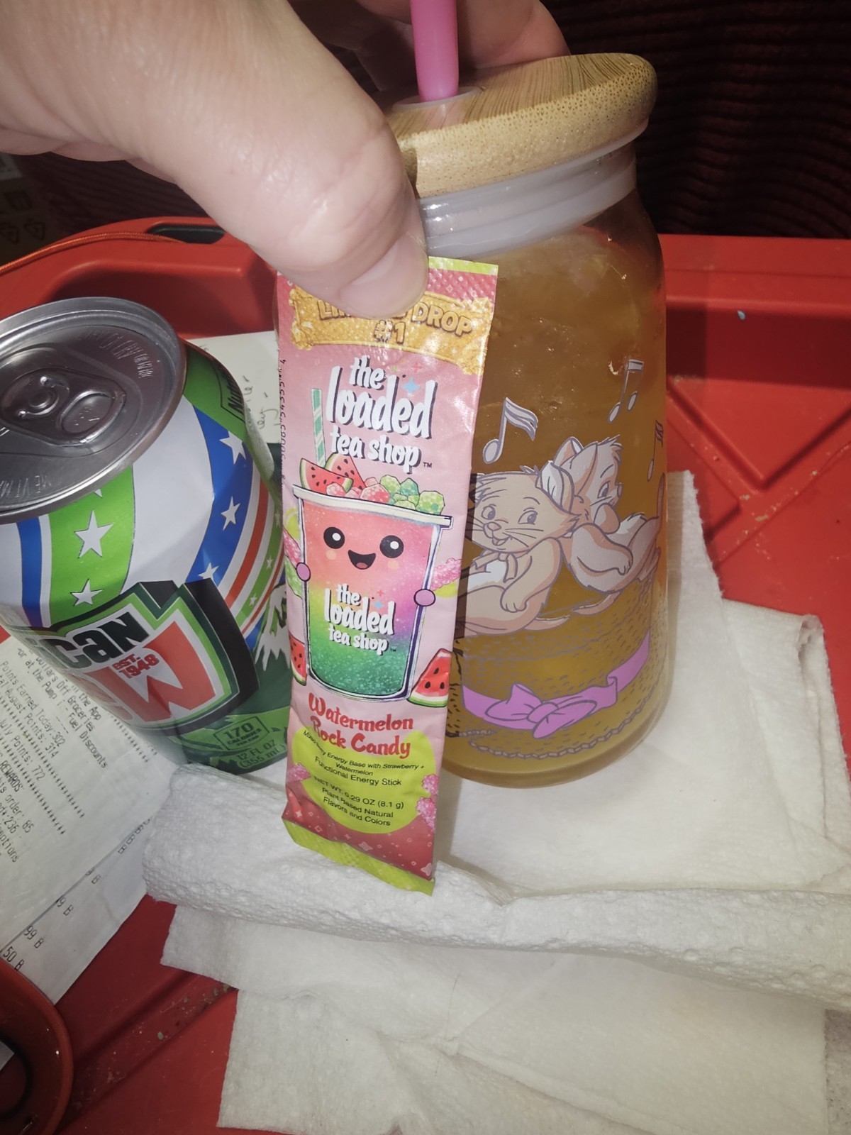 The Loaded Tea Shop Energy Drinks, 5 Pack, Rocket pop & Watermelon rock candy