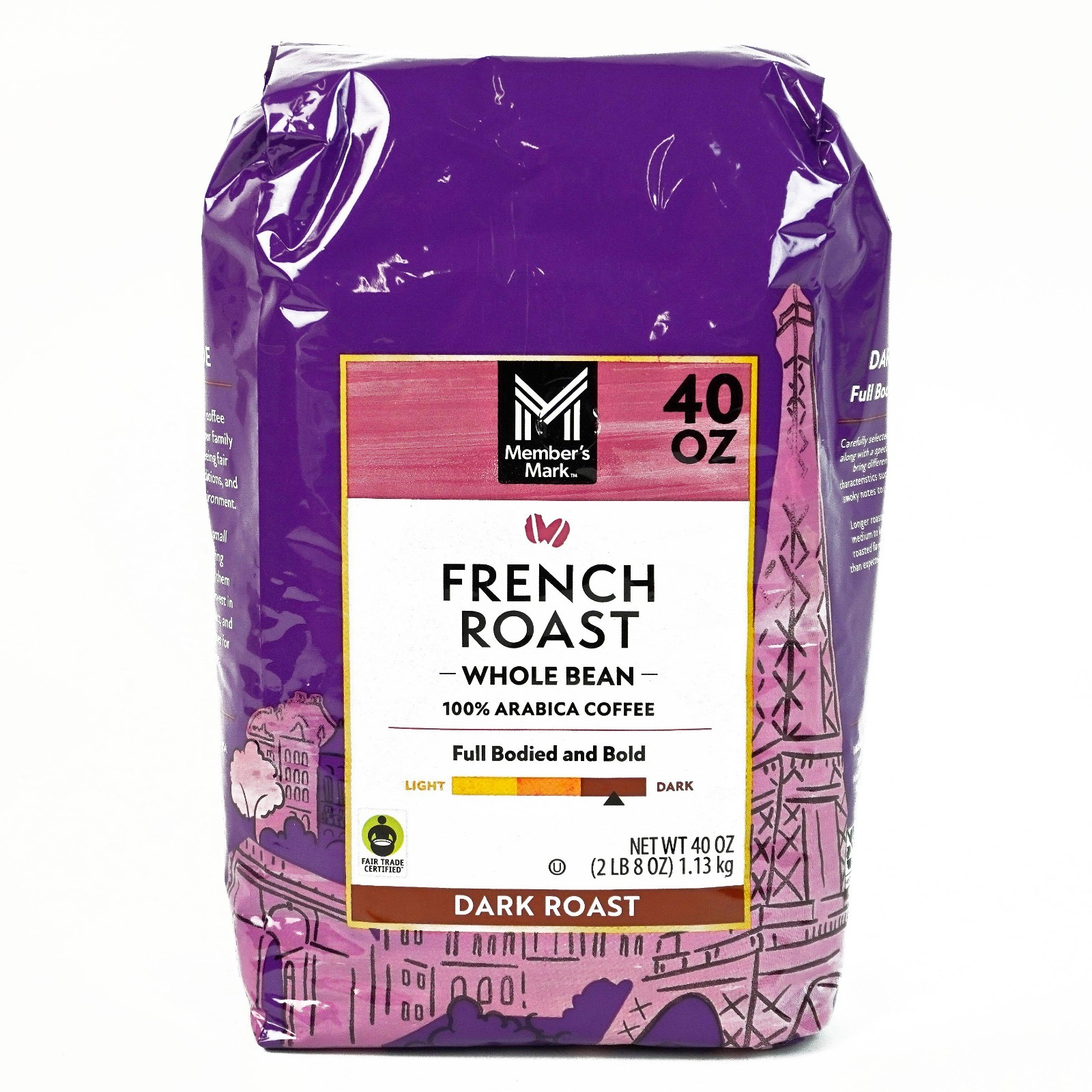 Member’s Mark French Roast Whole Bean Coffee 40 oz. Bag (x3) -E