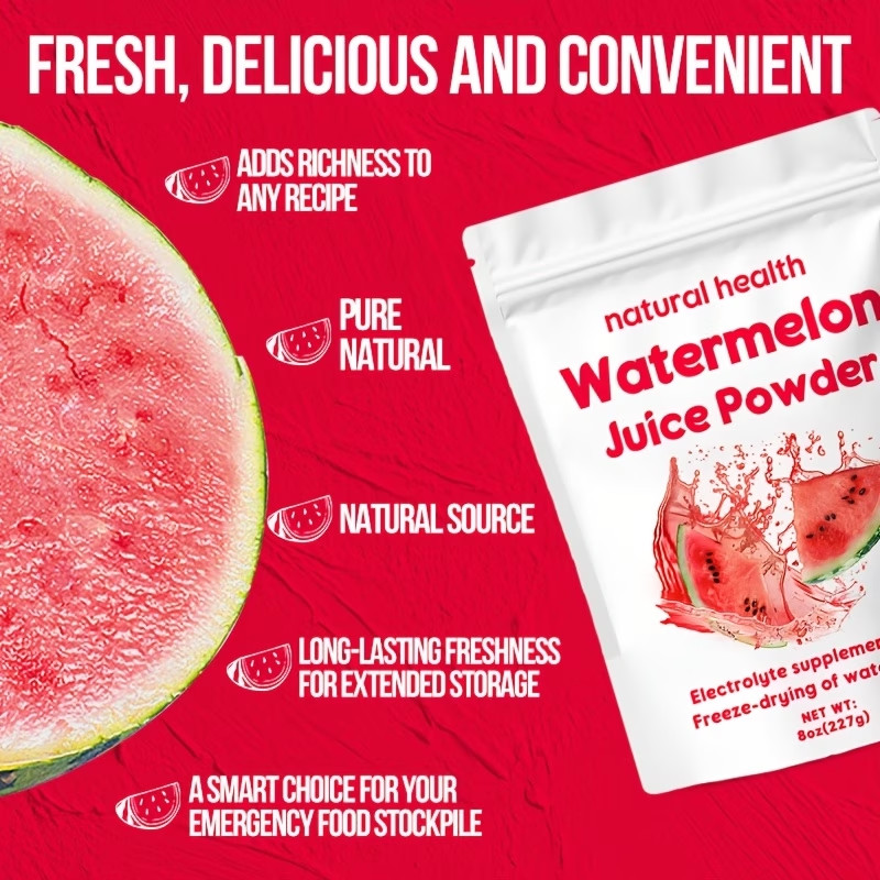 Natural Watermelon Juice Powder – Freeze-Dried Concentrate with Vitamin C