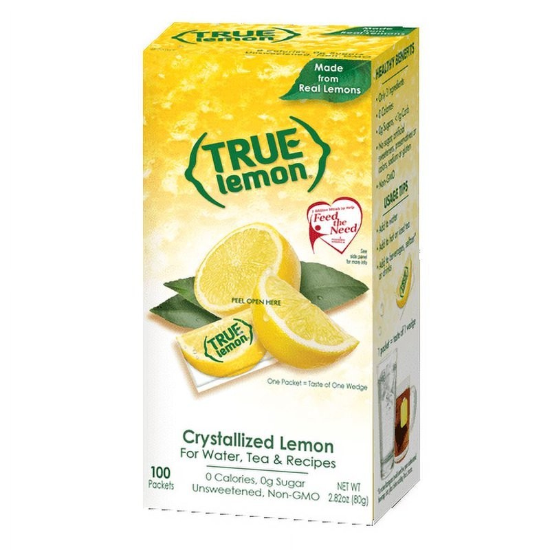 True Lemon Drink Mix, 2.82 Oz, Lemon, 100 Packets (Pack of 1)