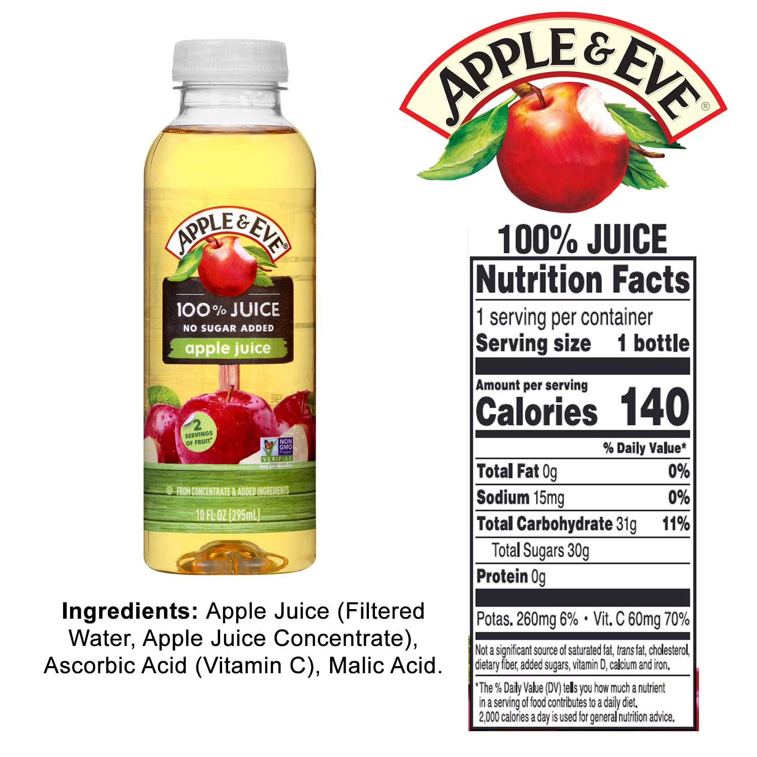 Apple & Eve 100% Fruit Juice Variety Pack, 24 pk./10 oz. NO SHIP TO CA