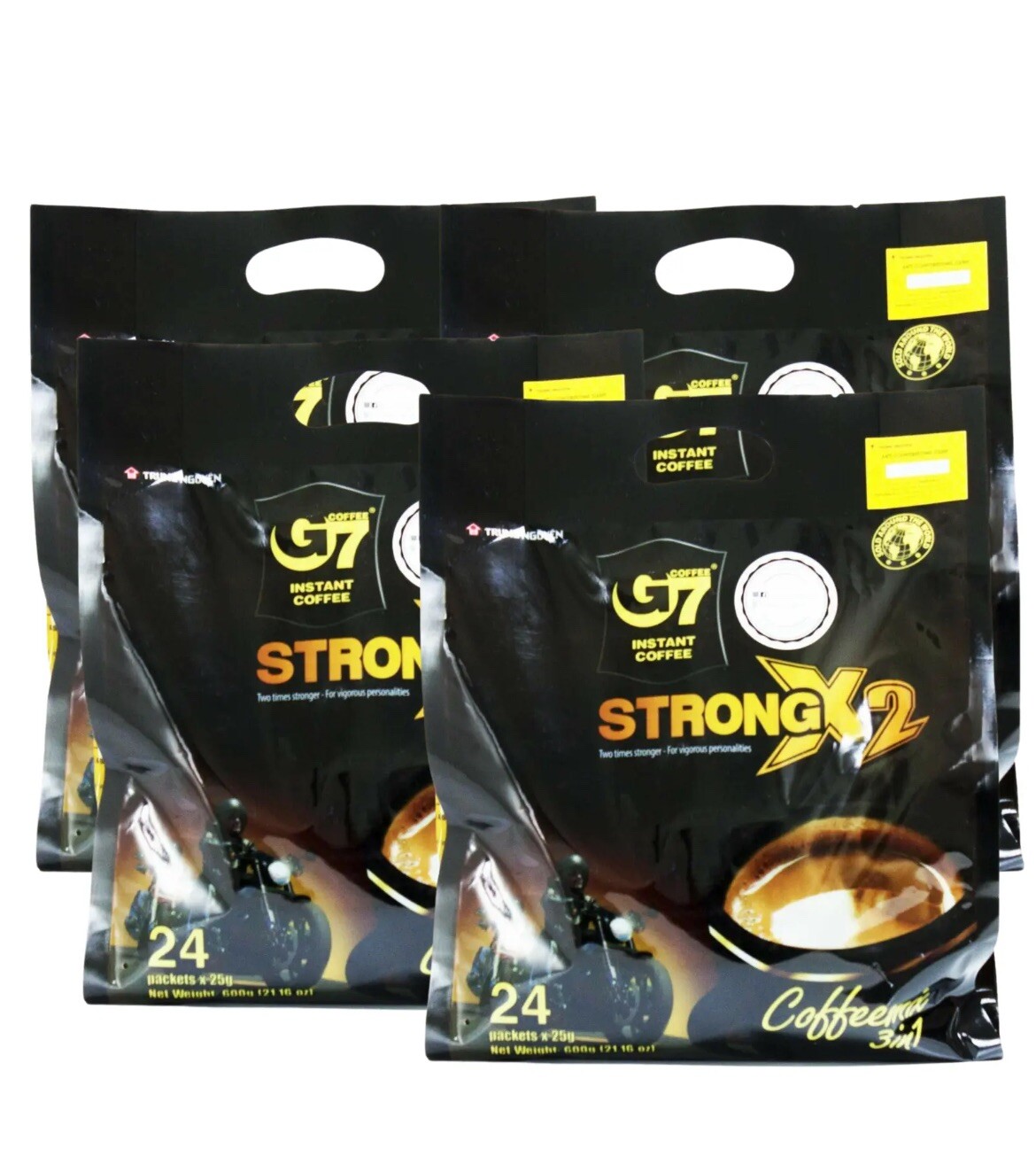 Trung Nguyen – G7 Strong X2 3 In 1 Instant Coffee – 24 sticks (pack of 4)