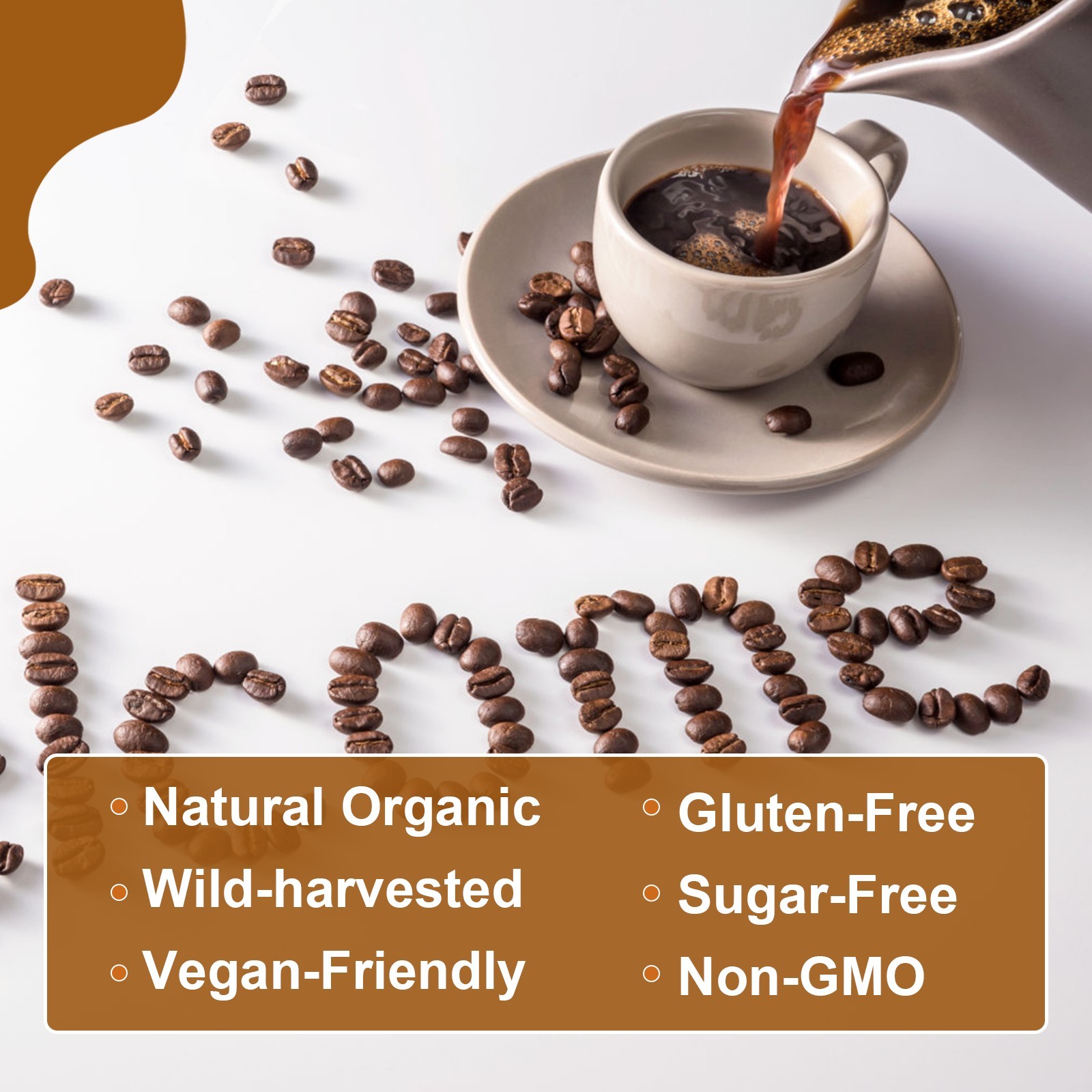 5 in 1 Organic Mushroom Coffee 100% Authentic FREE SHIPPING Energy, Brain, Focus