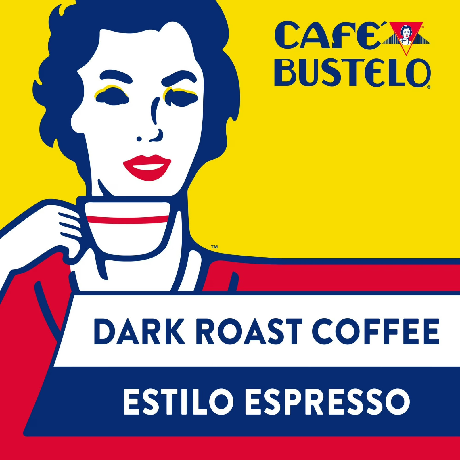 Cafe Bustelo, Espresso Style Dark Roast Ground Coffee, 10 oz Can (Pack of 3)