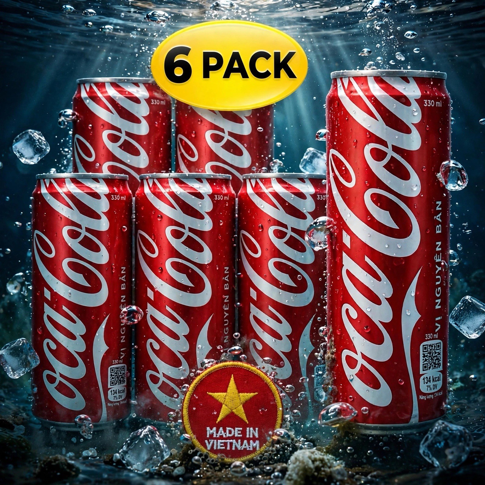 Exotic Pop Coca-Cola Vietnam 6 Pack 330ml 11.2oz Factory Fresh Imported Cans