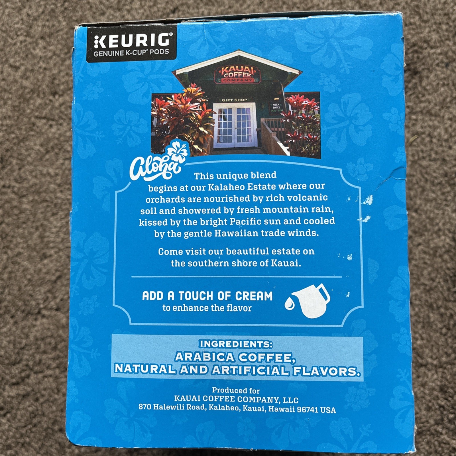Kauai Coffee Banana Crème K-Cups For Keurig 10% Hawaiian Coffee 48 Pods. New