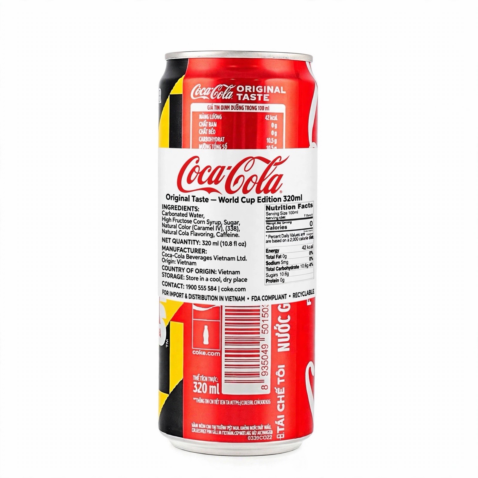 Exotic Pop Coca-Cola Vietnam 6 Pack 330ml 11.2oz Factory Fresh Imported Cans