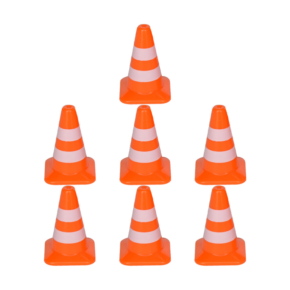 7x Traffic Cones Model Traffic Road Cones Construction Toys Model Traffic Signs