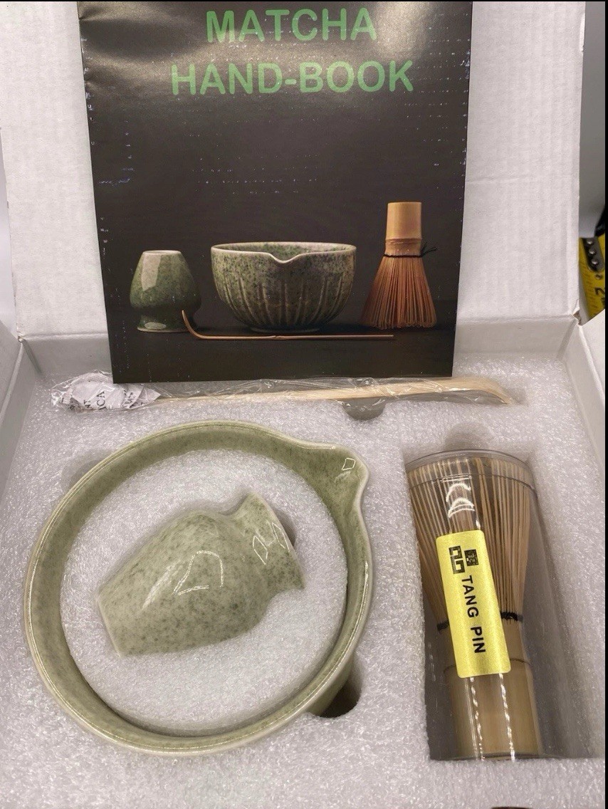 Promotional Products 4Pc Japanese Matcha Tea Set Matcha Bowl W Pouring Spout ATL